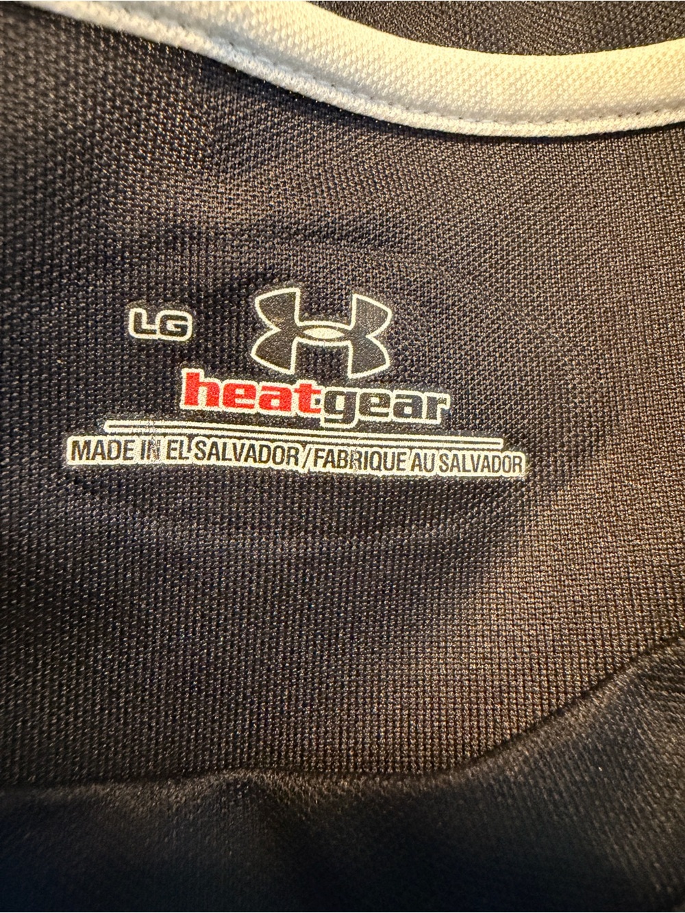 LG Black Short Sleeve Athletic Tee with White Accents - Picture 3 of 4